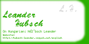 leander hubsch business card